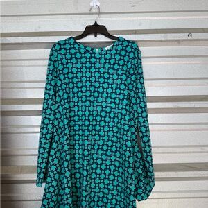 Fantastic Fawn Teal and Black Long Sleeve Dress
